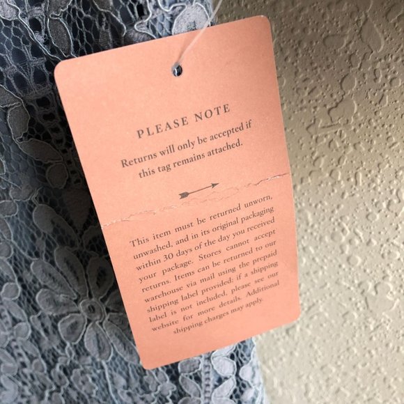 NWT Monique Lhuillier Blue Lace Tiered Dress Size 4 - Picture 4 of 12